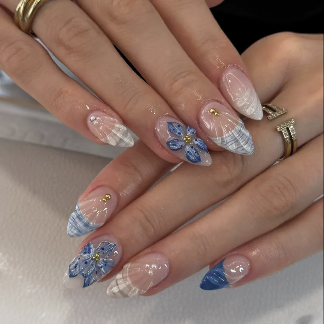 Uñas Postizas Rosadas Kawaii